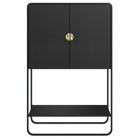 Balcao Cafe Bar Organico 2 Portas 90 cm 28069 Nero Preto Artesano