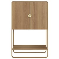 Balcao Cafe Bar Organico 2 Portas 90 cm 28069 Hanover Dourado Artesano