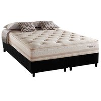 Conjunto Box King: Colchão Molas Herval Maxspring Scotland + Base CRC Suede Black (193x203)