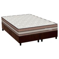 Cama Box King: Colchão Molas Ensacadas Orthoflex Seleto + Base CRC Suede Brown(193x203)