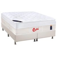 Cama Box King: Colchão Molas Ensacadas Castor Gold Star Vitagel Max + Base CRC Courano White(193x203)