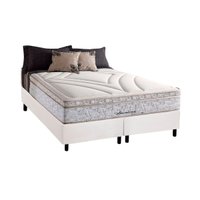Conjunto Box King: Colchão Molas Herval Maxspring American + Base CRC Courano White (193x203)