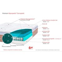 Cama Box Baú Casal: Colchão Molas Ensacadas Castor Vibro Massagem Magnético Premium + Base CRC Courano Clean(138x188)