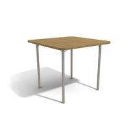 Mesa Sena Níquel Com Tampo Freijó 90cm