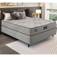 Cama Box Conjugado Casal com Colchão (138x63x188) Sonopromax Gazin CR35335 Cinza