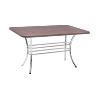 Mesa de Jantar Retangular 137cm 6 Lugares Multimóveis CR50144 Nogueira