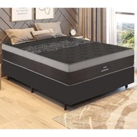 Cama Box Conjugado Casal com Colchão (138x70x188) Black Comfort Gazin CR35339 Preto
