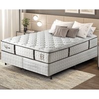 Cama Box Conjugado King com Colchão (193x69x203) Veneza II Gazin CR35310 Branco