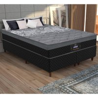 Cama Box Conjugado King com Colchão (193x65x203) New York HF Gazin CR35365 Preto