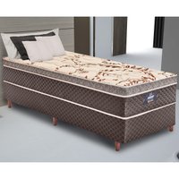 Cama Box Conjugado Solteiro com Colchão (88x71x188) Opala Gazin CR35332 Marrom