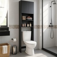Armário para Banheiro c/ 2 Portas Multimóveis Preto