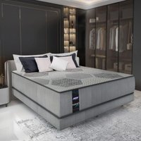 Cama Box Conjugado Casal com Colchão (138x61x188) Nanofiber Gazin CR35306 Cinza Claro