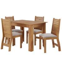 Conjunto de Mesa Sala de Jantar Place 1,10m 4 Cadeiras Veludo Viero
