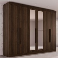 Guarda-Roupa Casal Palazzo Luxo 6 Porta 6 Gavetas 100% Mdf com Espelho Savana - Pnr Móveis