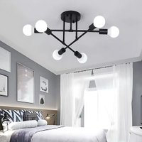 Luminária de Teto Lines Preto Bivolt Design Moderno Ideal para Sala e Escritório