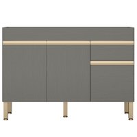 Balcao Para Pia 3 Portas 1 Gaveta 120 cm Line Gris KTP