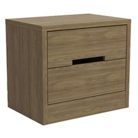 Mesa de Cabeceira 2 Gavetas 54 cm S822 Nogueira Kappesberg