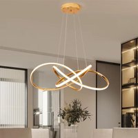 Lustre Pendente de Led Flux 45W Dourado 3 em 1 Bivolt