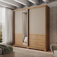 Guarda Roupa Casal 2 Portas 4 Gavetas Madrid Carraro Freijó c/ Avelã