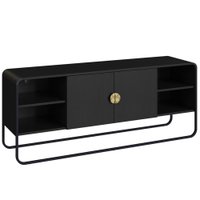 Rack Bancada Organica TV 55 Pol 150 cm 28070 Nero Preto Artesano