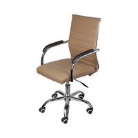 Cadeira OR-3322 Baixa em PU com Base em Rodízio OR Design