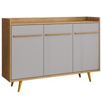 Balcão Buffet 3 Portas Quartzo 135 cm Naturalle Off White BECHARA