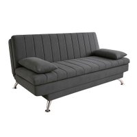 Sofá-Cama Casal 3 Lugares Paiva Suede Grafite