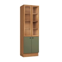 Cristaleira Kappesberg Pixel 4 Portas Canela/Verde Frevo 70cm