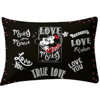 Fronha Avulsa Mickey e Minnie 100% Algodão 48x68cm Preto