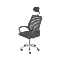 Cadeira OR-3324 Alta em Tela com Base Cromada e Rod&iacute;zio OR Design