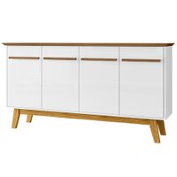 Balcao Buffet 4 Portas Opala 160 cm Cinamomo Branco BECHARA