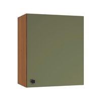 Armário Aéreo Kappesberg Pixel 1 Porta Canela/Verde Frevo 60cm