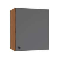 Armário Aéreo Kappesberg Pixel 1 Porta Canela/Cinza Sagrado 60cm
