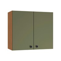 Armário Aéreo Kappesberg Pixel 2 Portas Canela/Verde Frevo 80cm