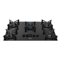 Fog&atilde;o Cooktop 5 Bocas Fit Line Trempe Iron Fischer