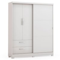 Guarda Roupa Casal 3P 2G 218x180 cm C533 Branco Kappesberg