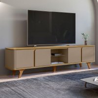 Rack para TV Até 60 Polegadas Roma 4 Portas 1 Prateleira com Vidro Hannover/Fendi - Casa D