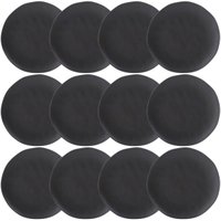 Kit 12 Pratos Rasos Orgânicos Preto 26,5cm Cerâmica Stoneware Comida Oriental Sushi Sashimi