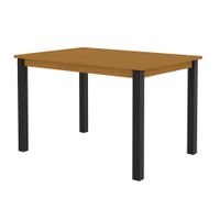 Mesa de Madeira 4 Lugares Monaco Preto/Nature - Art Panta