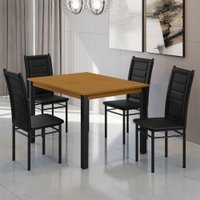 Mesa de Jantar 4 Lugares Monaco Tokio Preto/Nature - Art Panta