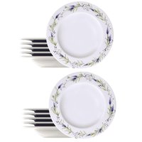 Jogo 12 Pratos Fundos 23cm Tramontina Lilla Porcelana Sopas Risotos Caldos Restaurante