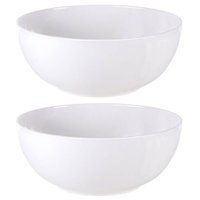 Conjunto 2 Saladeiras Porcelana Branca 24cm Tramontina Maria Augusta Salada Sobremesa Buffet