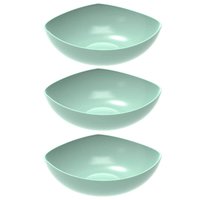 Kit 3 Tigelas Saladeira Verde Menta Trio Plástica Crippa Salada Sobremesa Buffet Restaurante