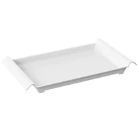 48 Bandejas Servir com Alças 34x19cm Brancas Restaurante Café da Manhã Coza