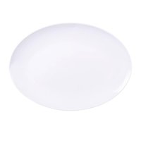 Travessa Oval Porcelana 32x25cm Tramontina Sophia Servir Bandeja Rasa Branca