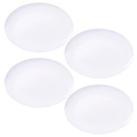 Kit 4 Travessas de Porcelana Bandeja Oval Servir Porções Petiscos Saladas Pratos Quentes
