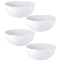 Cj 4 Saladeiras Porcelana Tramontina 24cm Branca Salada Sobremesa Buffet Restaurante