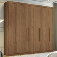 Guarda-Roupa Casal Master New 8 Portas 4 Gavetas Jatoba Marrom Escuro - Santos Andirá