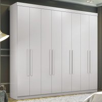 Guarda-Roupa Casal Master New de 8 Portas 4 Gavetas Branco - Santos Andirá