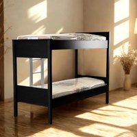 Beliche Cama Solteiro Ditália com Colchão CM-21 COR:Preto